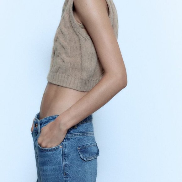 Zara High Waist Cargo Jean - Picture 5 of 12